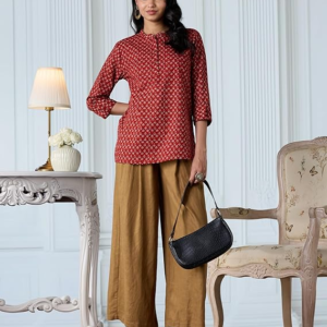 Printed Regular Cotton Short Kurti for Women – Soft Cotton Casual Ethnic Wear